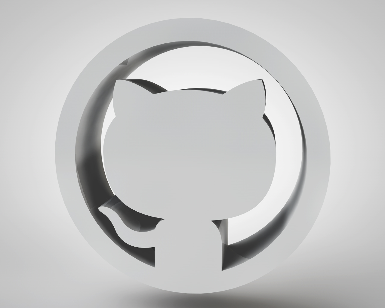 Github 3D logo version 3